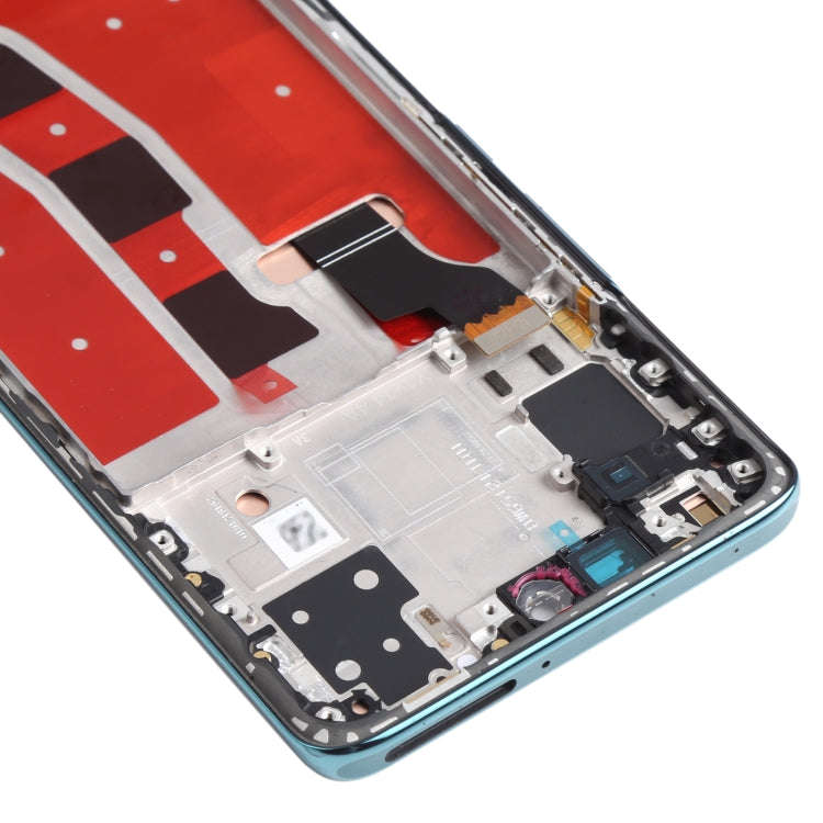 Original OLED LCD Screen for Honor V40 Lite Digitizer Full Assembly with Frame(Green)