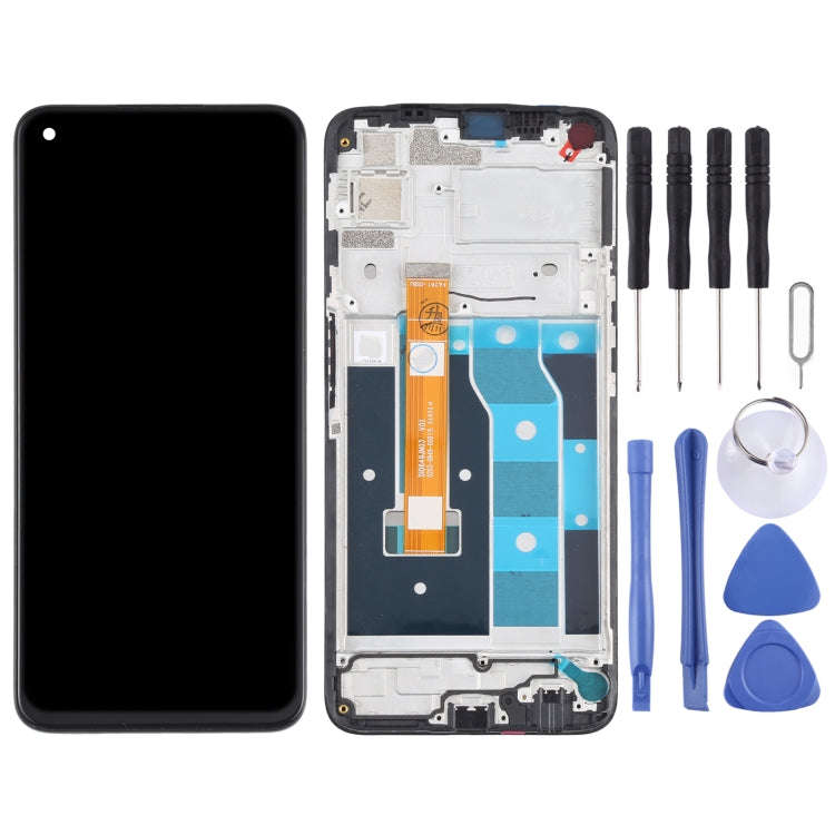 LCD Screen and Digitizer Full Assembly with Frame for OPPO Realme 6i (India) / Realme 6s / Realme...
