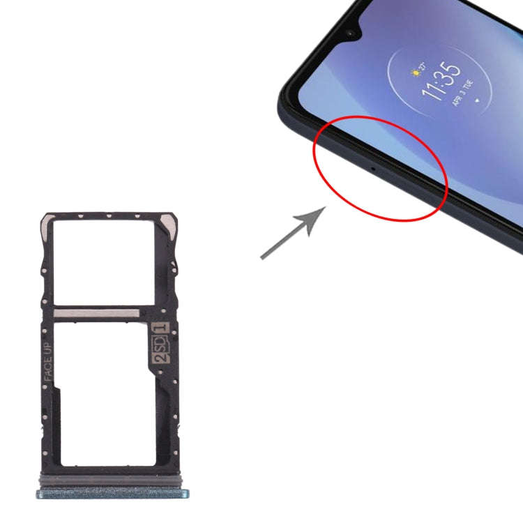 SIM Card Tray + Micro SD Card Tray for Motorola Moto G50 (Green)