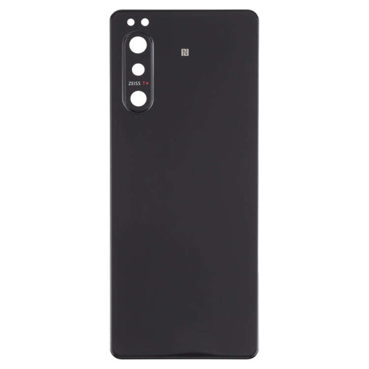 Battery Back Cover with Camera Lens Cover for Sony Xperia 5 II(Black)