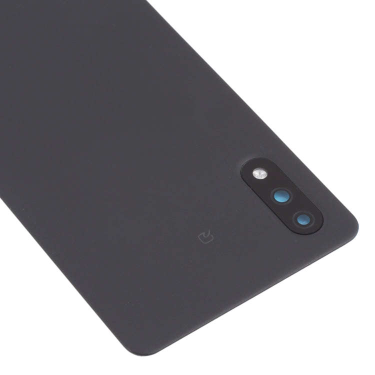 Battery Back Cover with Camera Lens Cover for Sony Xperia Ace II SO-41B(Black)
