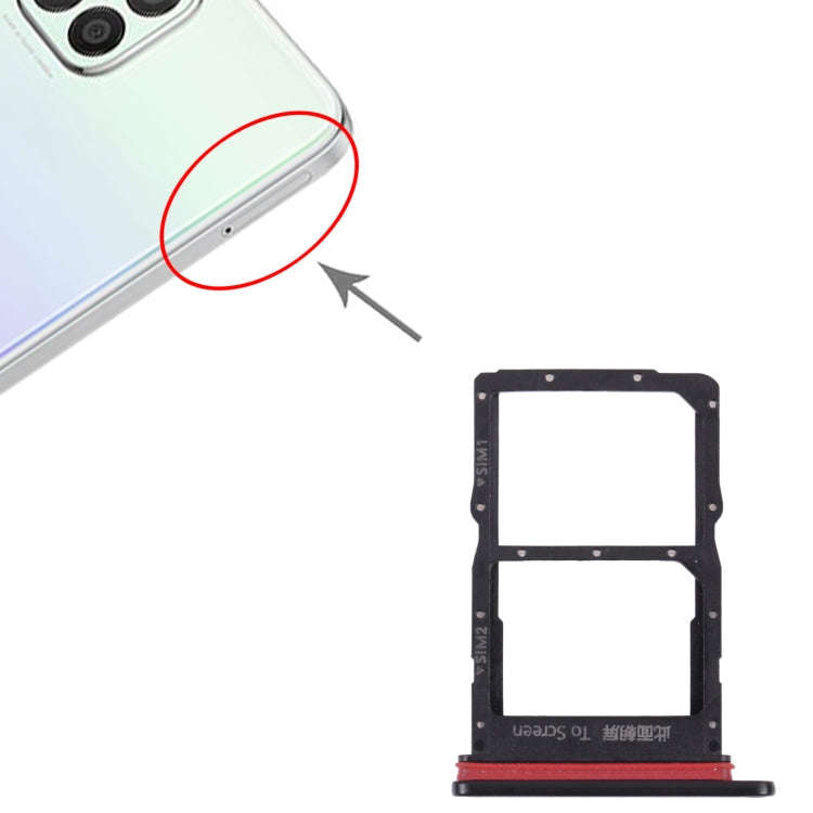 SIM Card Tray + SIM Card Tray for Huawei Nova 8 se Youth (Black)