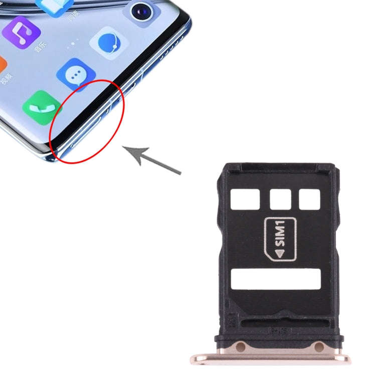 NM Card Tray + SIM Card Tray for Huawei Mate 40E 4G (Gold)
