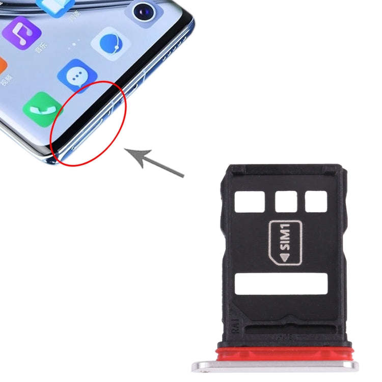 NM Card Tray + SIM Card Tray for Huawei Mate 40E 4G (Silver)