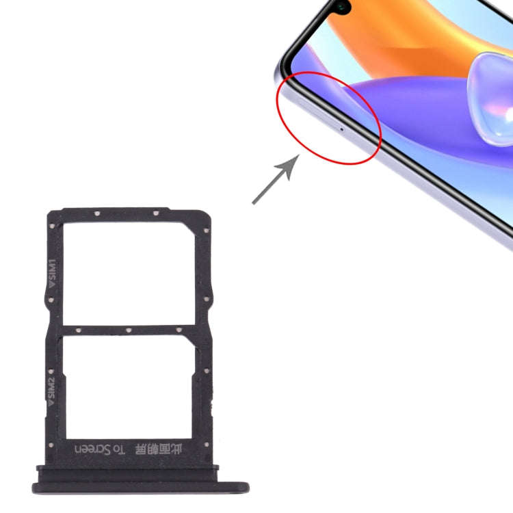 SIM Card Tray + SIM Card Tray for Honor Play5 5G (Black)