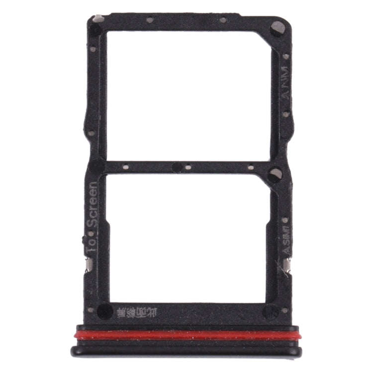 SIM Card Tray + NM Card Tray for Huawei nova 7 SE 5G Youth (Black)
