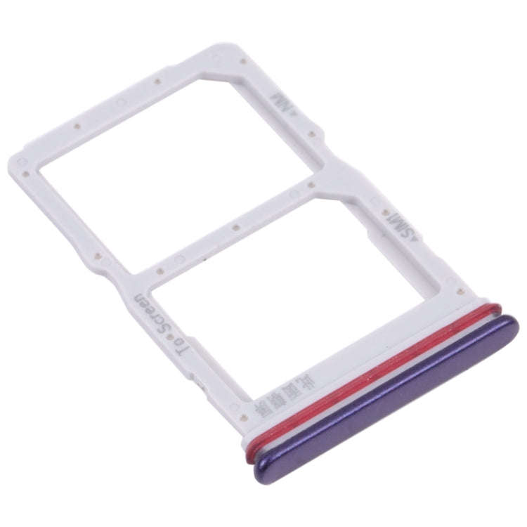 SIM Card Tray + NM Card Tray for Huawei nova 7 SE 5G Youth(Purple)