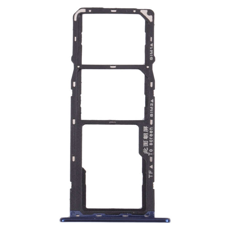SIM Card Tray + SIM Card Tray + Micro SD Card Tray for Huawei Y6 Prime (2018) (Blue)