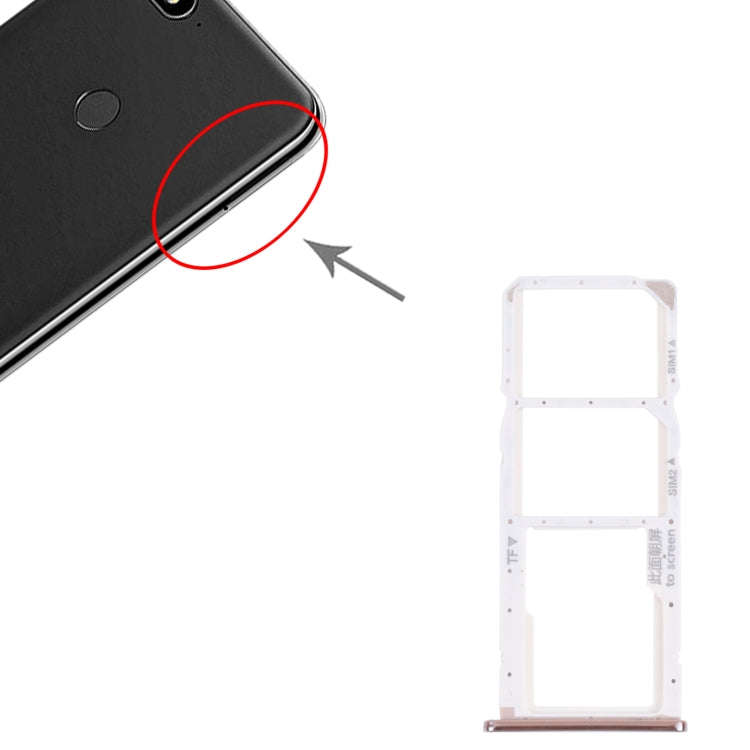 SIM Card Tray + SIM Card Tray + Micro SD Card Tray for Huawei Y7 (2018) (Silver)