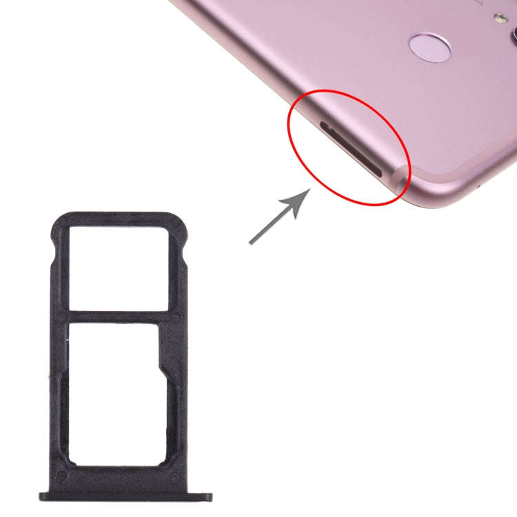 SIM Card Tray + SIM Card Tray / Micro SD Card Tray for Honor Play(Black)