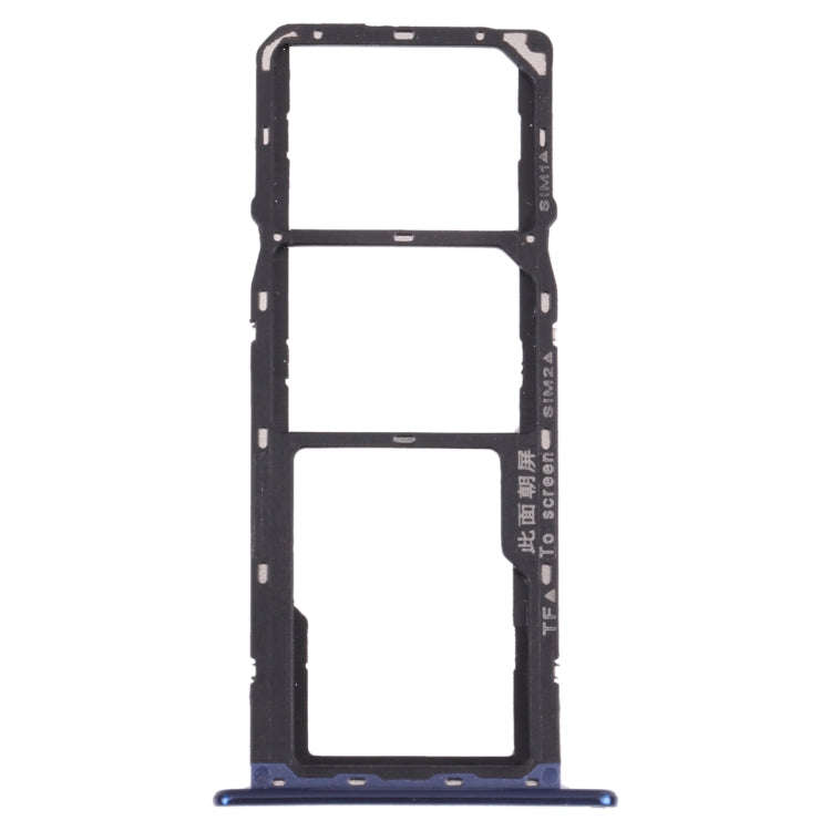 SIM Card Tray + SIM Card Tray + Micro SD Card Tray for Huawei Enjoy 8e (Blue)