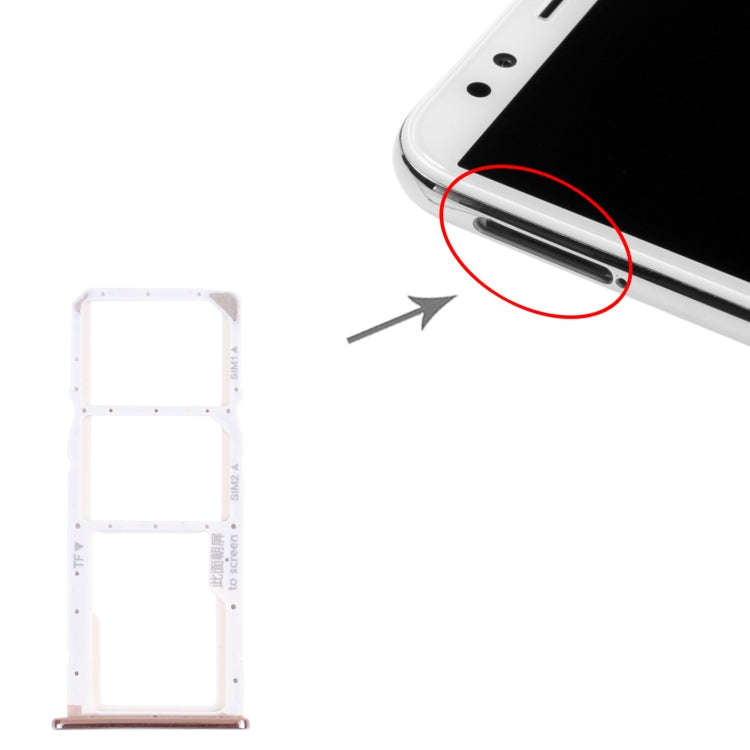 SIM Card Tray + SIM Card Tray + Micro SD Card Tray for Huawei Nova 2 Lite / Y7 Prime (2018) (Silver)