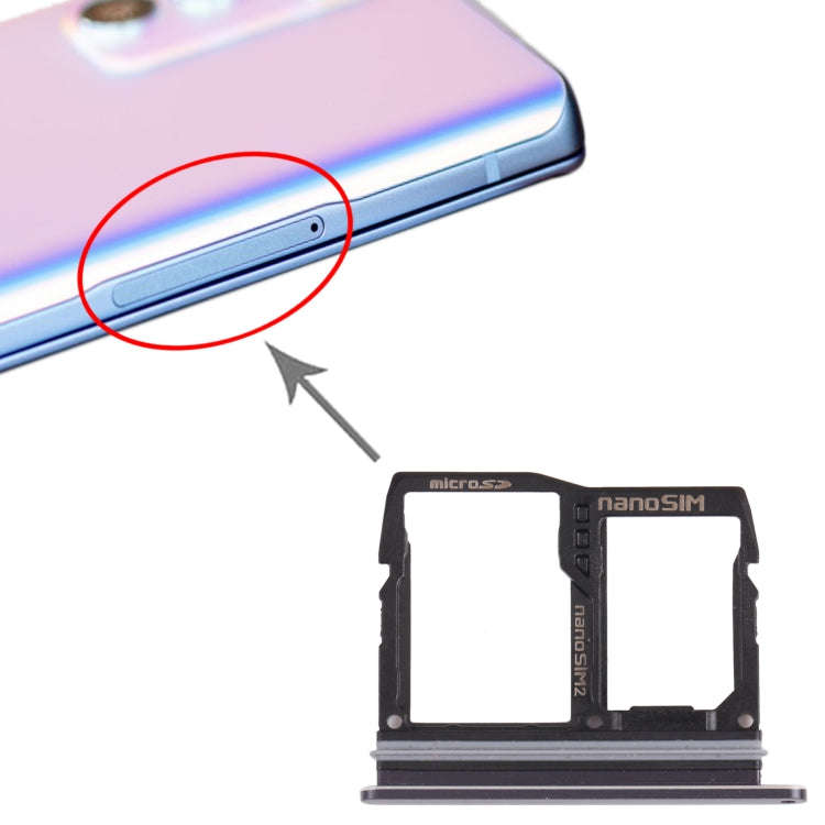 Nano SIM Card Tray + Nano SIM Card Tray / Micro SD Card Tray for LG Wing 5G LMF100N, LM-F100N, LM...