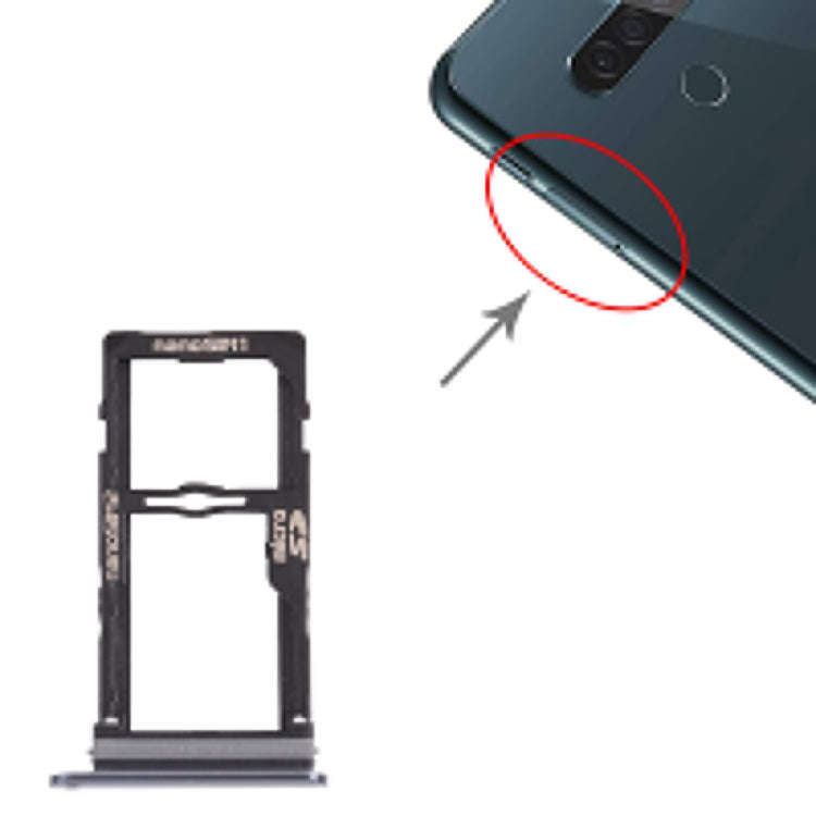 Nano SIM Card Tray + Nano SIM Card Tray / Micro SD Card Tray for LG G8S ThinQ LMG810, LM-G810, LM...