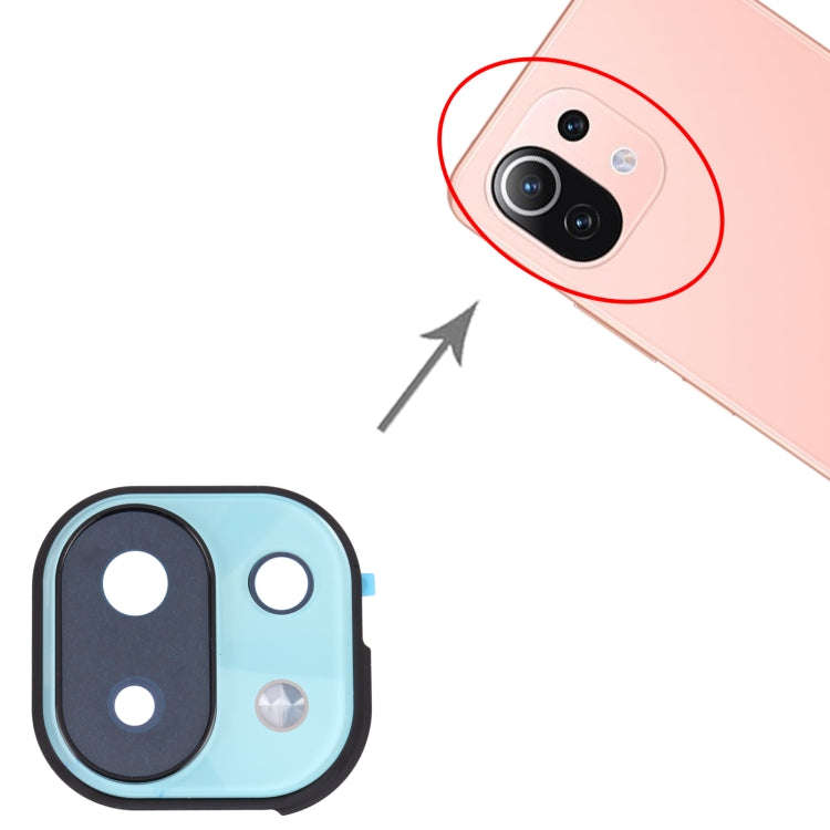 Back Camera Lens Frame for Xiaomi Mi 11 Lite/11 Lite 5G NE(Green)