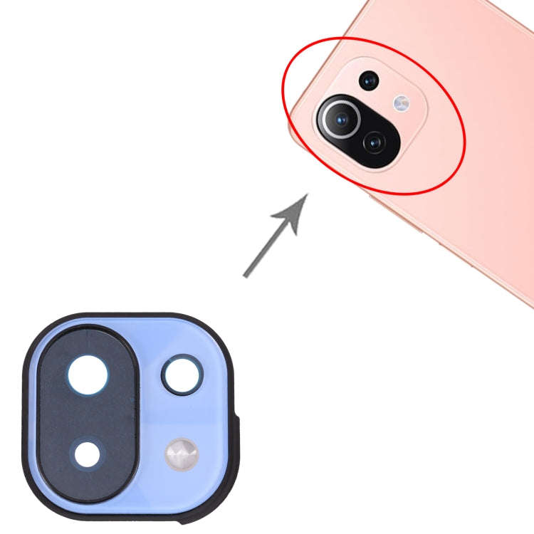 Back Camera Lens Frame for Xiaomi Mi 11 Lite/11 Lite 5G NE(Blue)