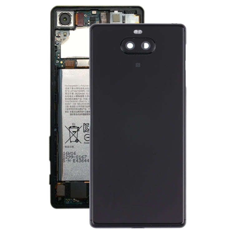 For Sony Xperia 8 Battery Back Cover with Middle Frame & Camera Lens Cover(Black)