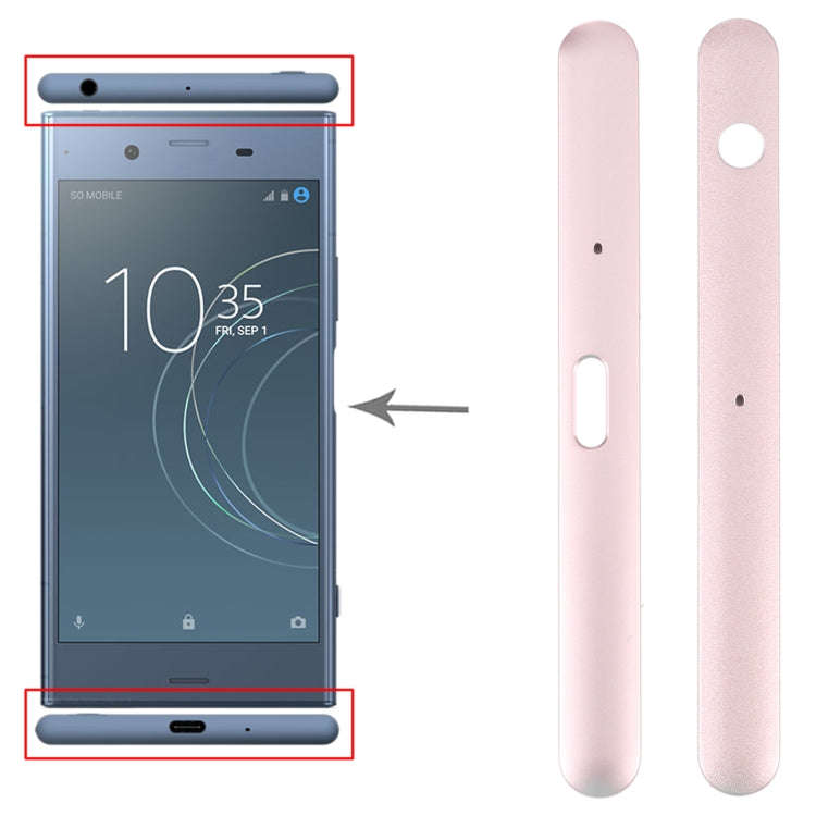 1 Pair Upper and Lower Part Sidebar For Sony Xperia XZ1(Gold)