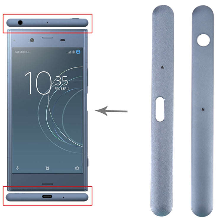 1 Pair Upper and Lower Part Sidebar For Sony Xperia XZ1(Blue)