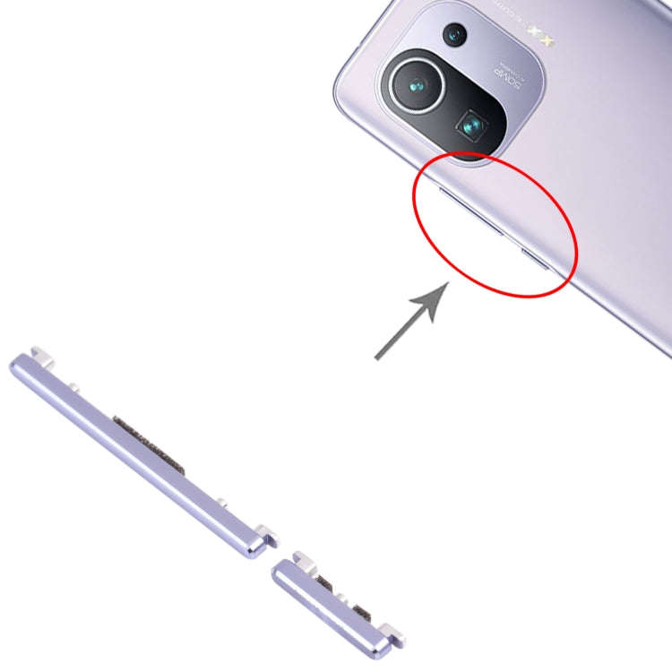 Power Button and Volume Control Button for Xiaomi Mi 11 Pro M2102k1AC (Purple)