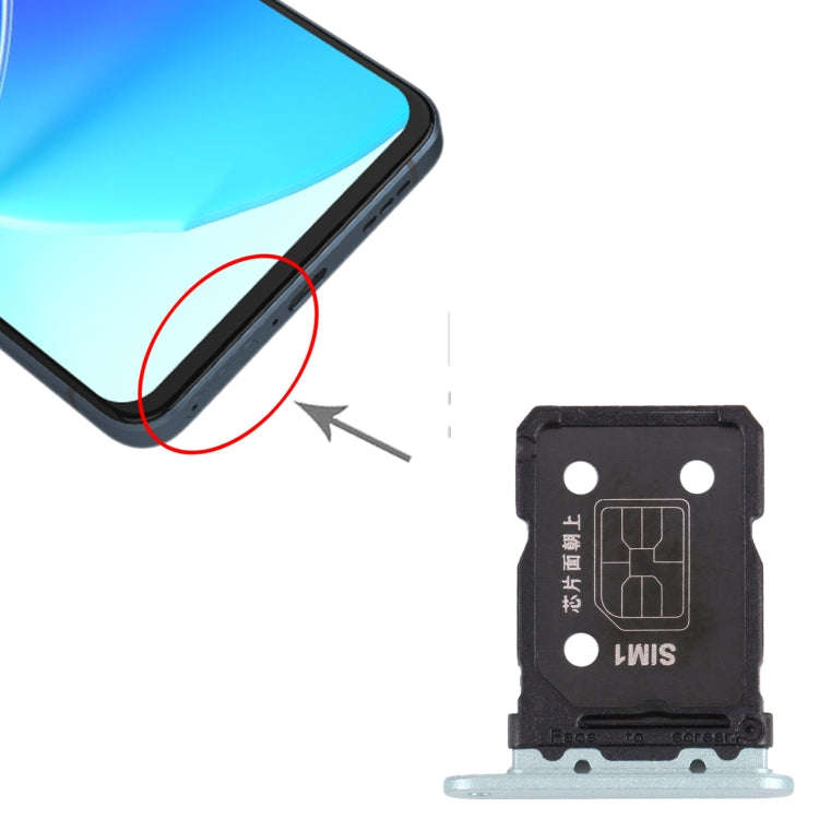 For OPPO Reno6 5G PEQM00 CPH2251  SIM Card Tray + SIM Card Tray (Green)