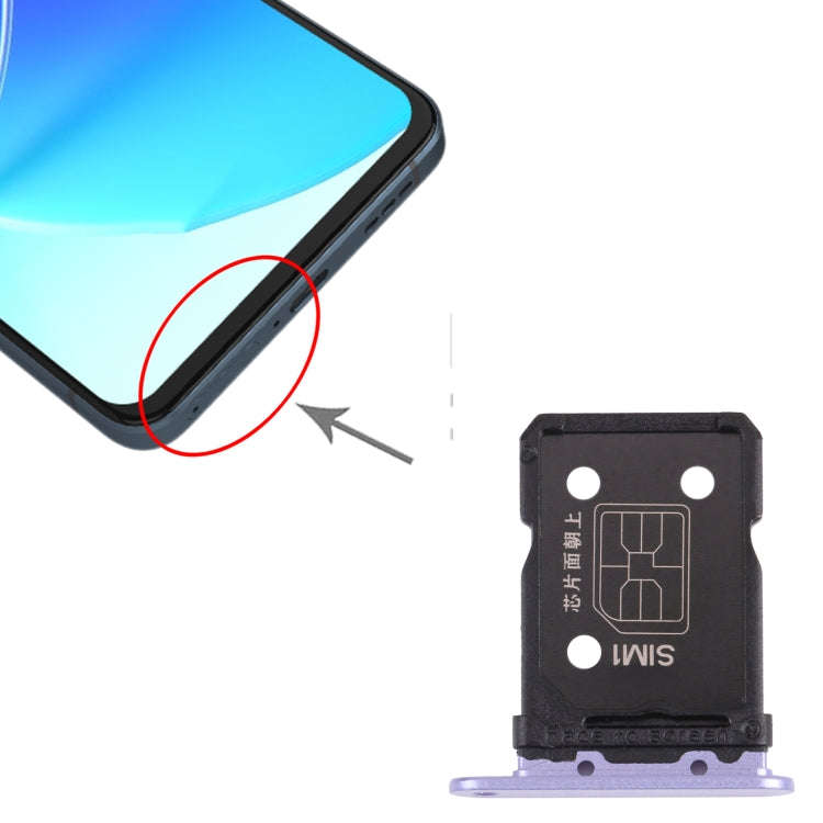 For OPPO Reno6 5G PEQM00 CPH2251  SIM Card Tray + SIM Card Tray (Purple)