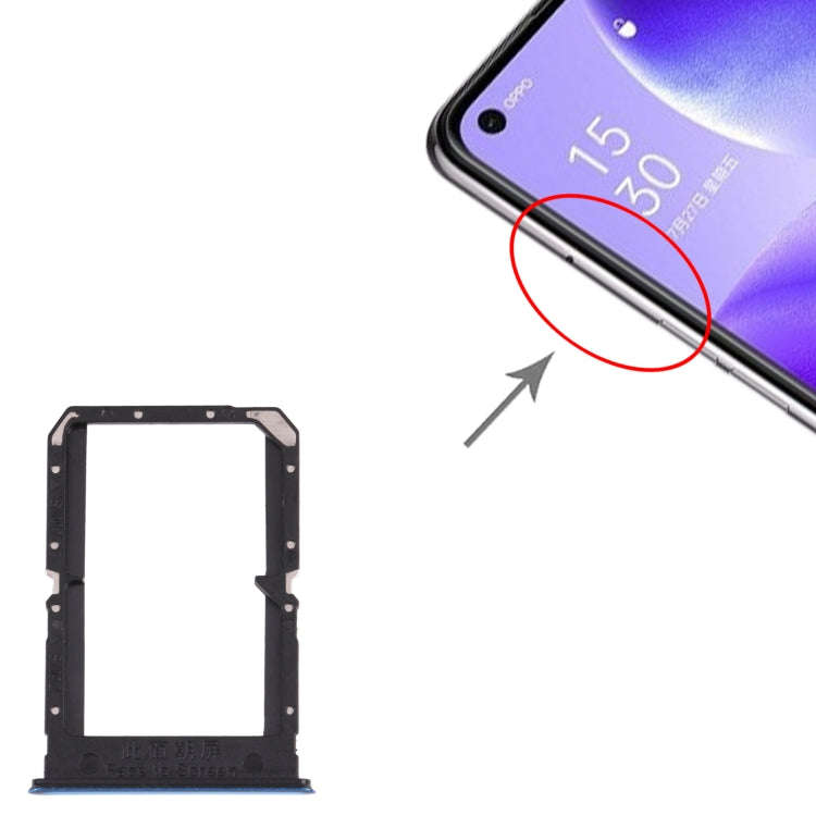 For OPPO Reno5 5G / Find X3 Lite PEGM00 PEGT00 CPH2145  SIM Card Tray + SIM Card Tray(Blue)