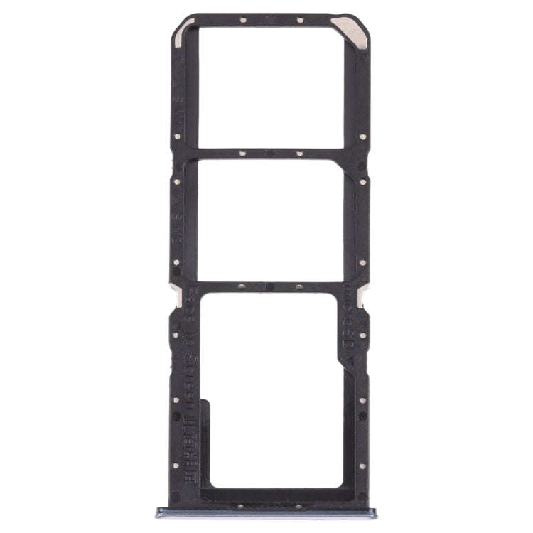 For OPPO A74 5G CPH2197 CPH2263  SIM Card Tray + SIM Card Tray + Micro SD Card Tray (Silver)