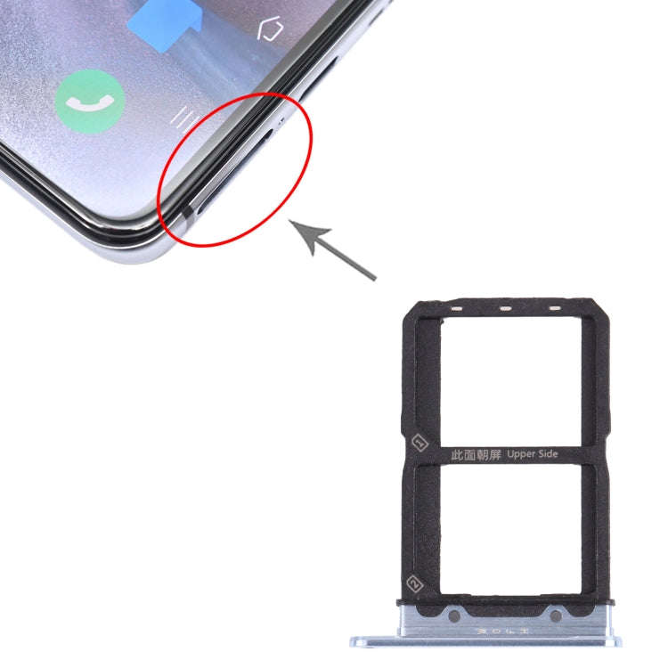 For vivo iQOO 5 5G SIM Card Tray + SIM Card Tray (Blue)
