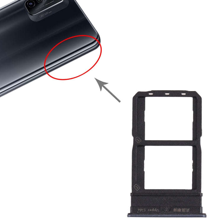 For vivo iQOO Neo5 V2055A SIM Card Tray + SIM Card Tray (Black)
