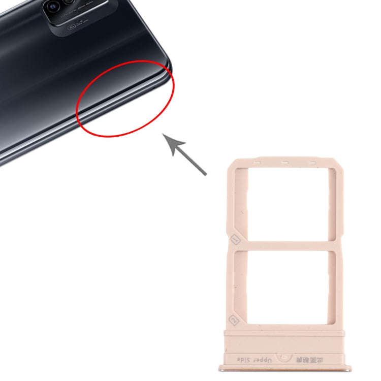 For vivo iQOO Neo5 V2055A SIM Card Tray + SIM Card Tray (Gold)