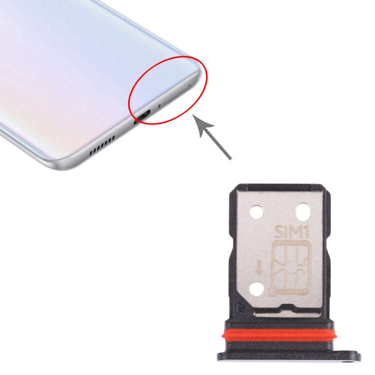 For vivo iQOO Z5 SIM Card Tray + SIM Card Tray (Black)