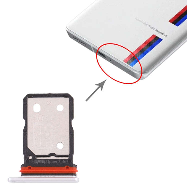 For vivo iQOO 8 SIM Card Tray + SIM Card Tray (White)