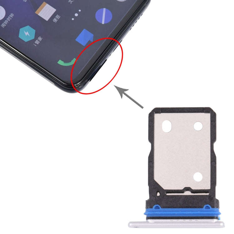 For vivo iQOO 8 Pro SIM Card Tray + SIM Card Tray (White)