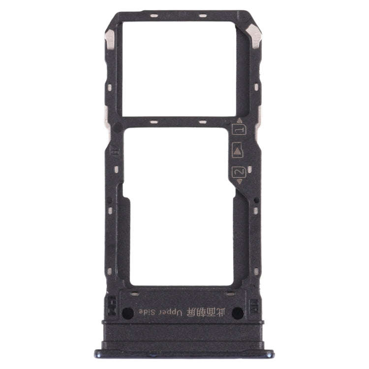 For vivo Y76s V2156A SIM Card Tray + SIM Card Tray / Micro SD Card Tray (Black)