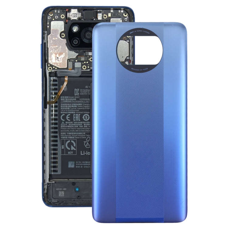 Original Battery Back Cover for Xiaomi Poco X3 Pro M2102J20SG(Blue)