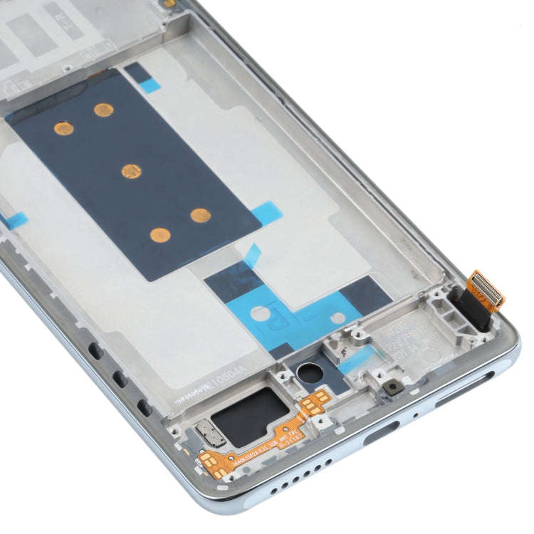 Original OLED LCD Screen for Xiaomi Mi 11T / 11T Pro Digitizer Full Assembly with Frame(Silver)