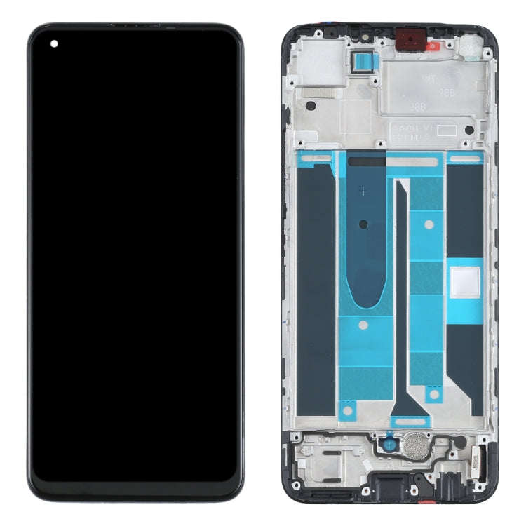 LCD Screen and Digitizer Full Assembly with Frame for OPPO Realme 8 4G