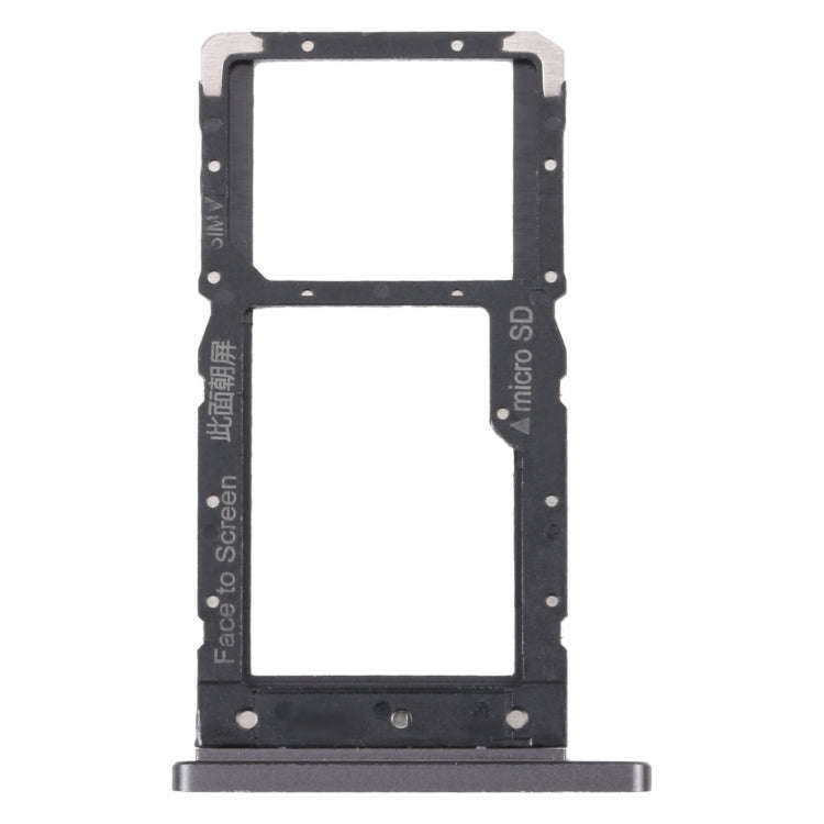 For Lenovo Tab M10 Plus TB-X606F TB-X606X SIM Card Tray + Micro SD Card Tray (Black)