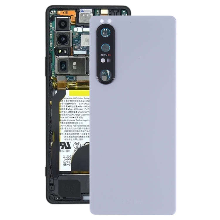 Original Battery Back Cover with Camera Lens for Sony Xperia 1 III(Silver)