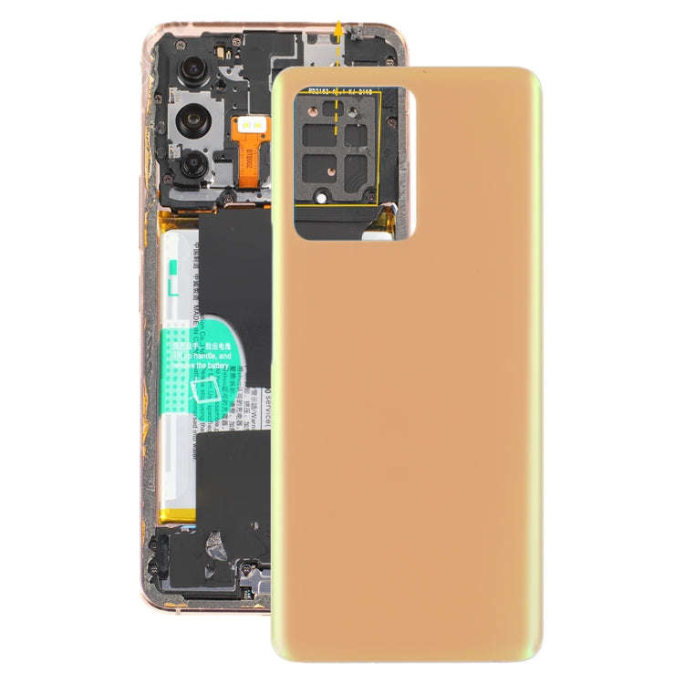For vivo S12 Pro / V23 Pro V2163A V2132 Glass Battery Back Cover (Yellow)