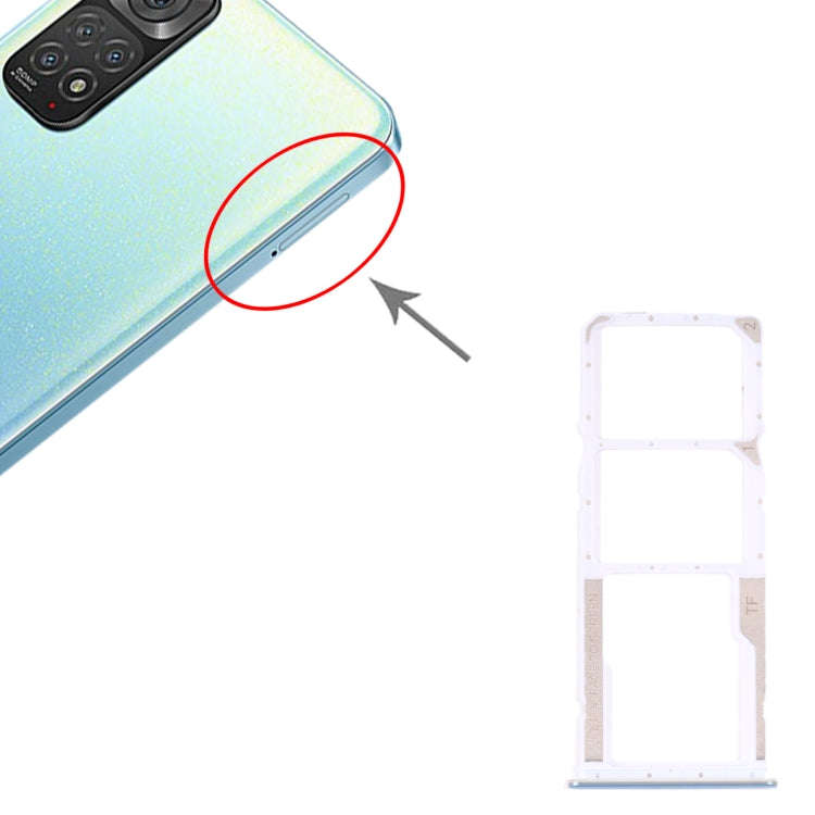 SIM Card Tray + SIM Card Tray + Micro SD card tray for Xiaomi Redmi Note 11 4G / Redmi Note 11S 4...