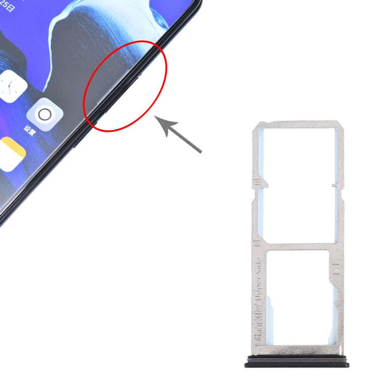 For OPPO Reno2 Z/Reno2 F  SIM Card Tray + SIM Card Tray + Micro SD card tray (Blue)