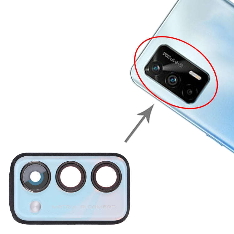 For OPPO Realme Q3 Pro 5G / Realme Q3 Pro Carnival  Back Camera Lens Frame (Blue)
