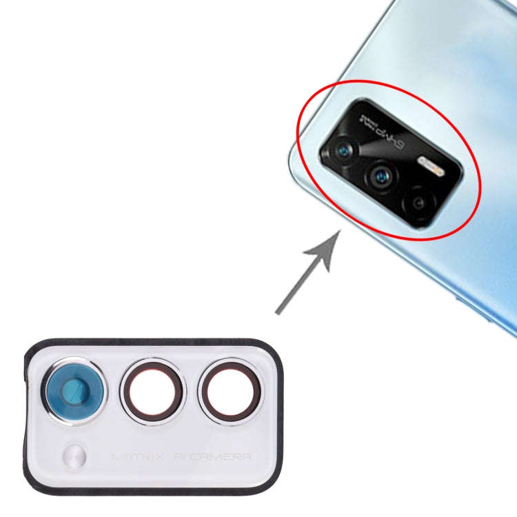 For OPPO Realme Q3 Pro 5G / Realme Q3 Pro Carnival  Back Camera Lens Frame (White)