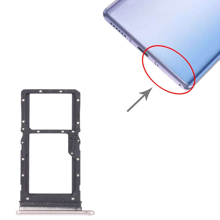 SIM Card Tray + SIM Card Tray / Micro SD Card Tray for Honor Play 30 Plus(Gold)