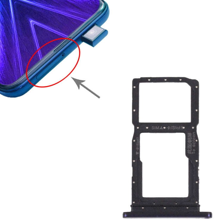 SIM Card Tray + SIM Card Tray / Micro SD Card Tray for Honor 9X (Purple)