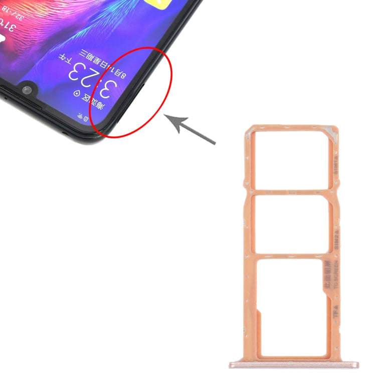 SIM Card Tray + SIM Card Tray + Micro SD Card Tray for Honor Play 8(Gold)