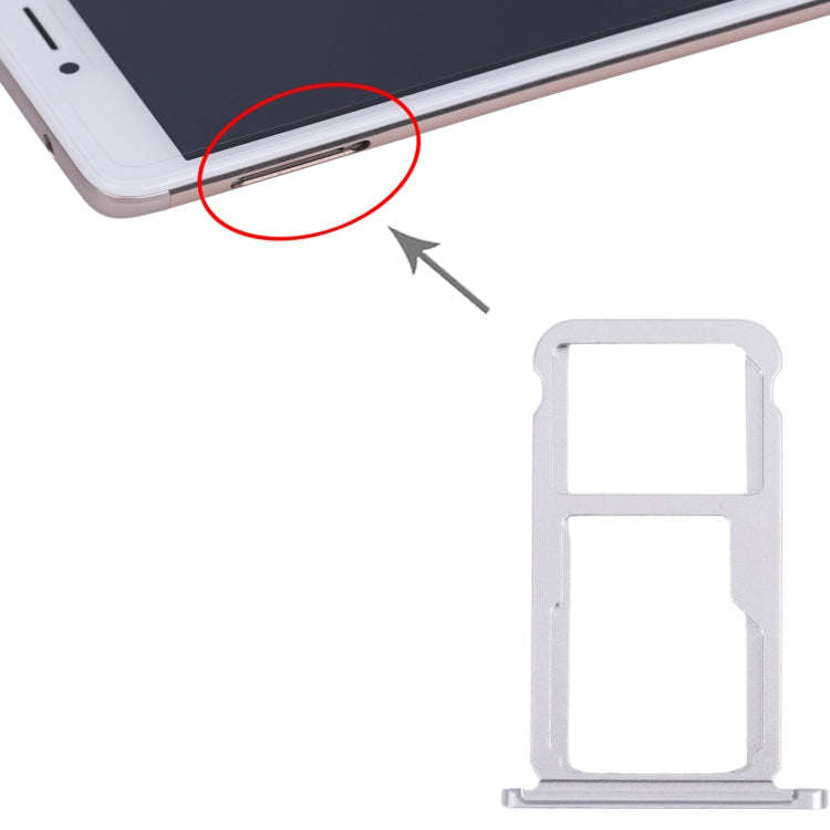 SIM Card Tray + SIM Card Tray / Micro SD Card Tray for Honor Mate 9 Lite (Grey)
