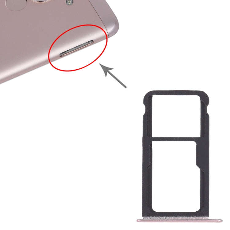 SIM Card Tray + SIM Card Tray / Micro SD Card Tray for Honor Play 6 (Pink)